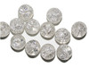 White Crackel Czech Pressed Glass Beads 8mm pk/12