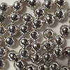 6mm Smooth Round Silver Plated Metal Beads Pk/50