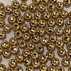 3mm Smooth Round Gold Plated Metal Beads Pk/125