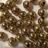 8mm Smooth Round Gold Plated Metal Beads Pk/30