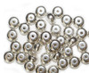 5x8mm Rondel Silver Metalized Plastic Beads Pk/40