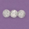 6mm Stardust Round Silver Sterling Silver Beads Pk/3