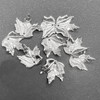 20mm Maple Leaf Silver Metalized Plastic Beads