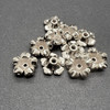 14mm Camellia Flower Silver Metalized Plastic Beads Pk/10