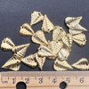 15mm Birch Leaf Gold Metalized Plastic Beads Pk/20