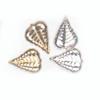 15mm Birch Leaf Silver Metalized Plastic Beads