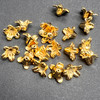 13mm Azalea Flower Gold Metalized Plastic Beads Pk/20