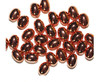 8mm Oval Copper Metalized Plastic Beads Pk/30