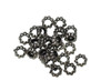 10mm Floral Ring Silver Metalized Plastic Beads Pk/25