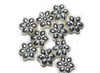 13mm Flower Silver Metalized Plastic Beads Pk/10