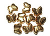 13mm Butterfly Gold Metalized Plastic Beads Pk/10