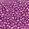6/0 Czech Glass Seed Beads Metallic Hot Pink