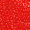 8/0 Czech Glass Seed Beads Transparent Light Red