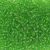 8/0 Czech Glass Seed Beads Transparent Light Green