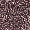 8/0 Czech Glass Seed Beads Silver Lined Amethyst
