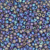 8/0 Czech Glass Seed Beads Matte Rainbow Blue Gray