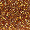 11/0 2-Cut Czech Seed Beads Silver Lined Medium Gold