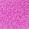 12/0 3-Cut Czech Glass Seed Beads Lined Raspberry Pink