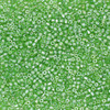 12/0 3-Cut Czech Glass Seed Beads Luster Green