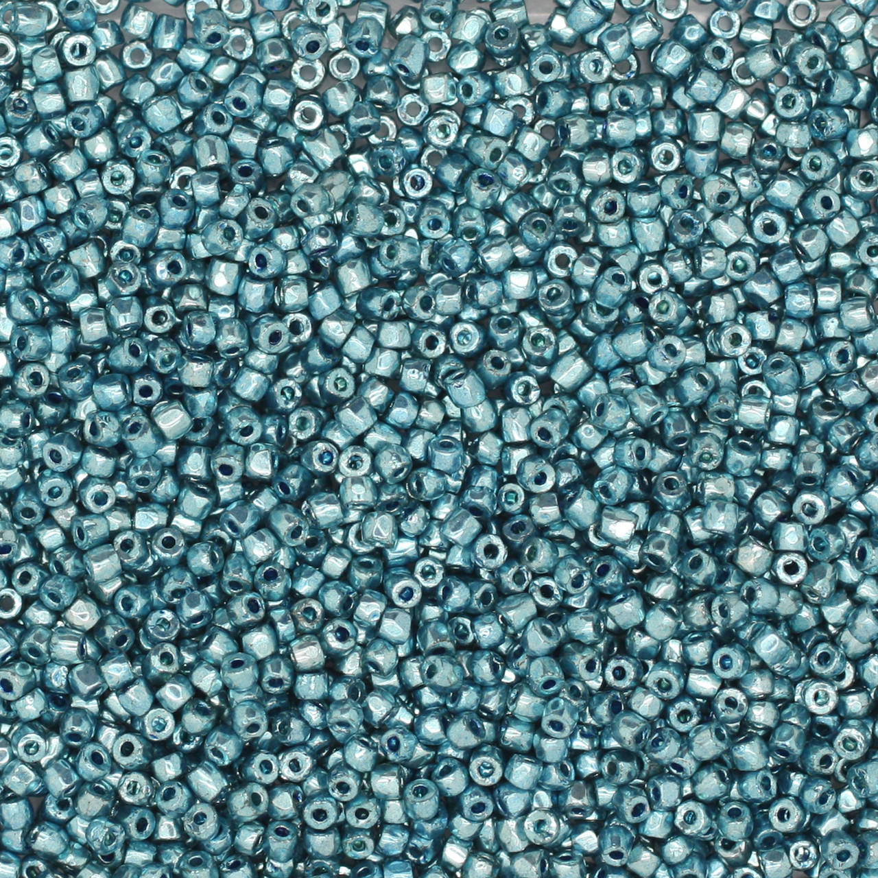 12/0 3-Cut Czech Glass Seed Beads Metallic Blue