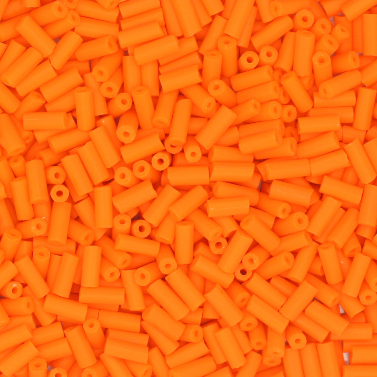 Czech Bugle Beads Size 2 Matte Orange