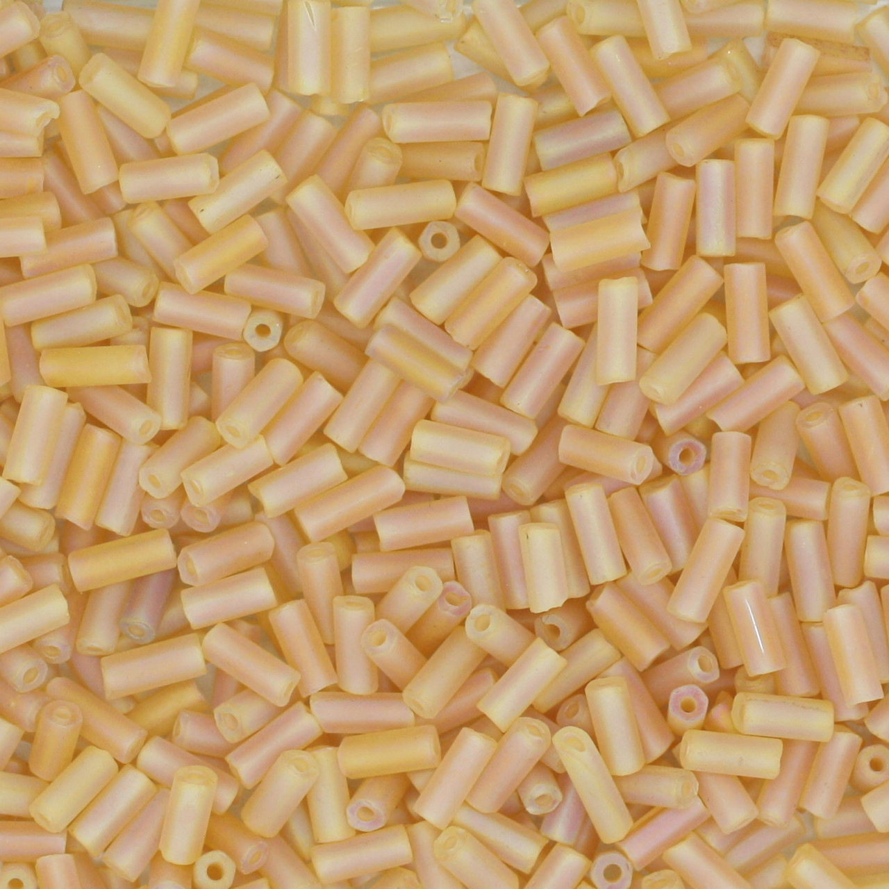 Czech Bugle Beads Size 2 Matte Rainbow Topaz