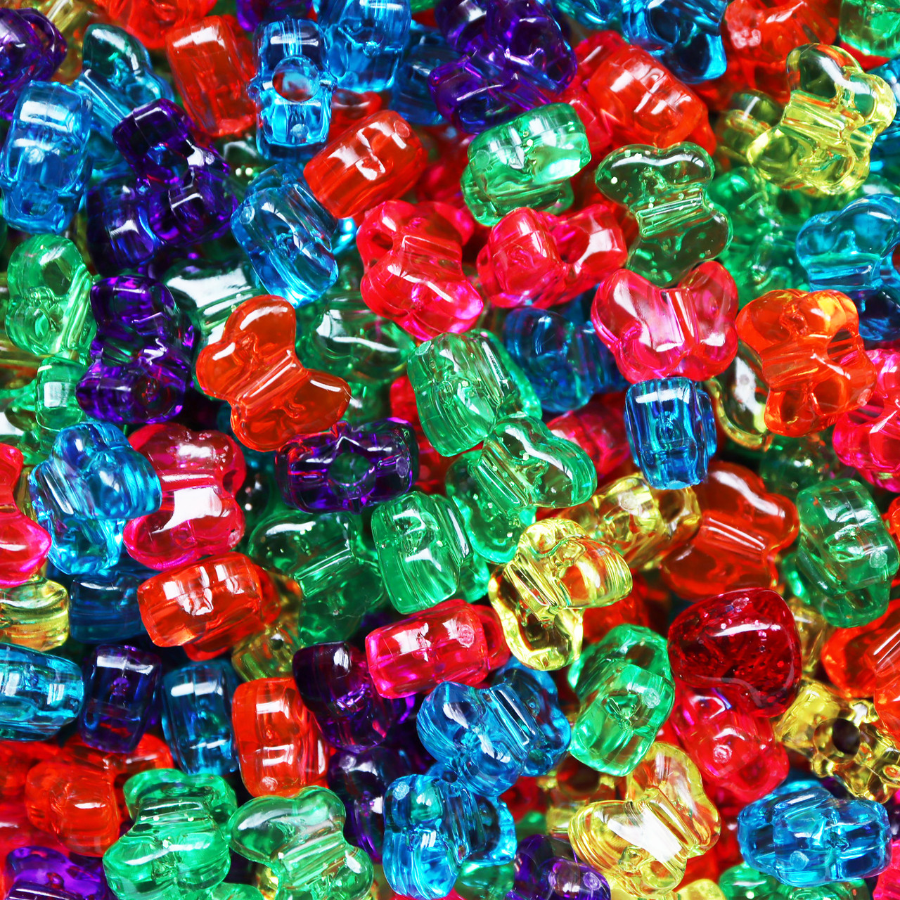 Butterfly Beads Black Opaque 13mm Pack/50