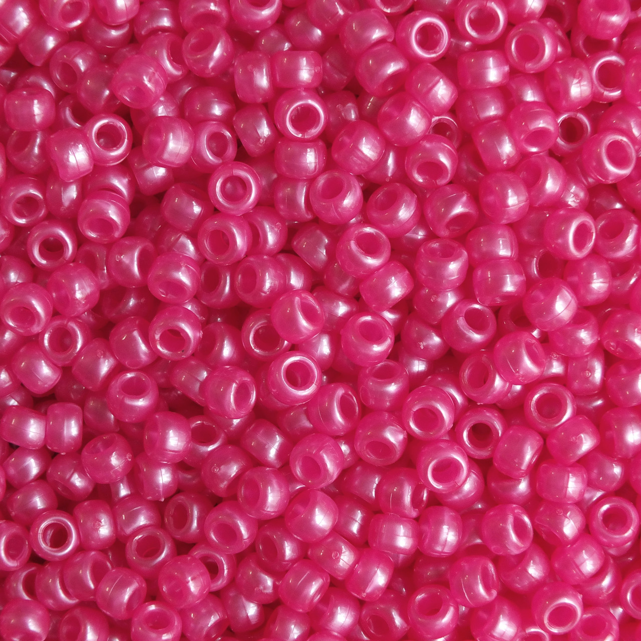 Crow Pony Bead Hot Pink Pearl