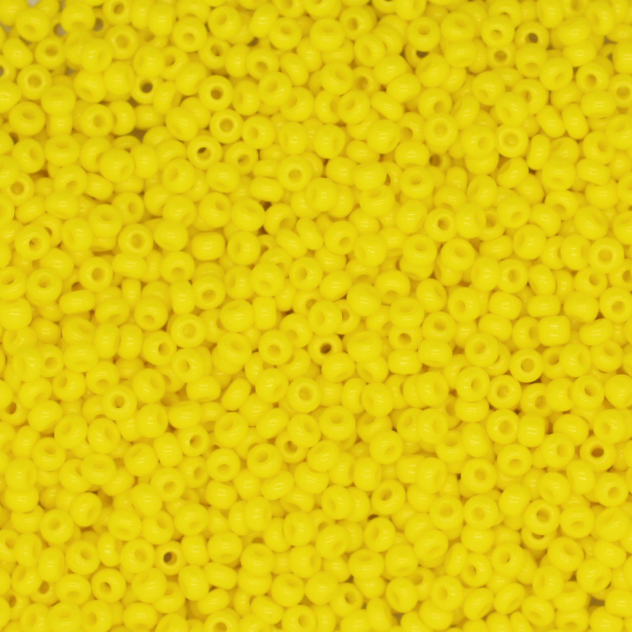 11/0 Czech Glass Seed Beads Yellow Opaque
