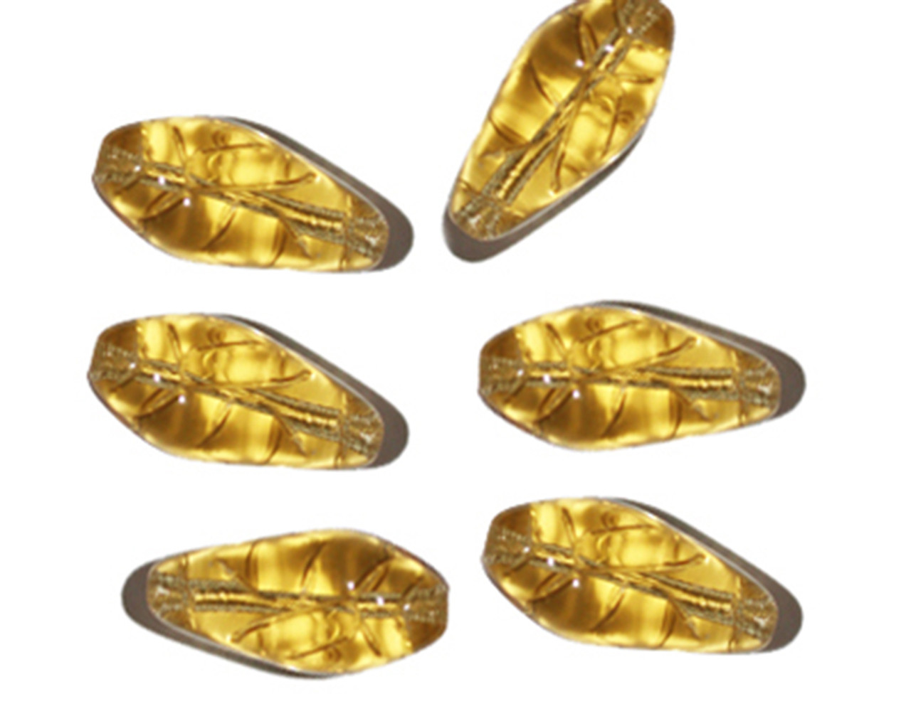 Topaz Pinecone Czech Pressed Glass Beads 22mm pk/6