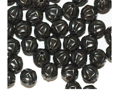 8mm Star Round Pewter Metalized Plastic Beads Pk/50