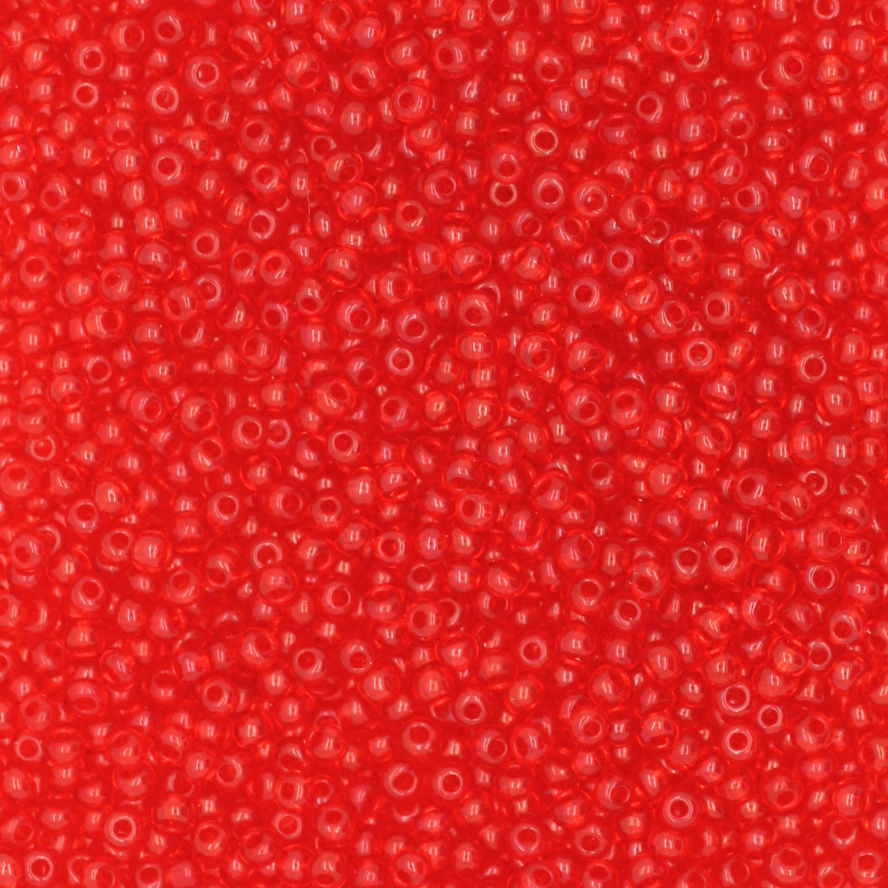12/0 Czech Glass Seed Beads Transparent Red