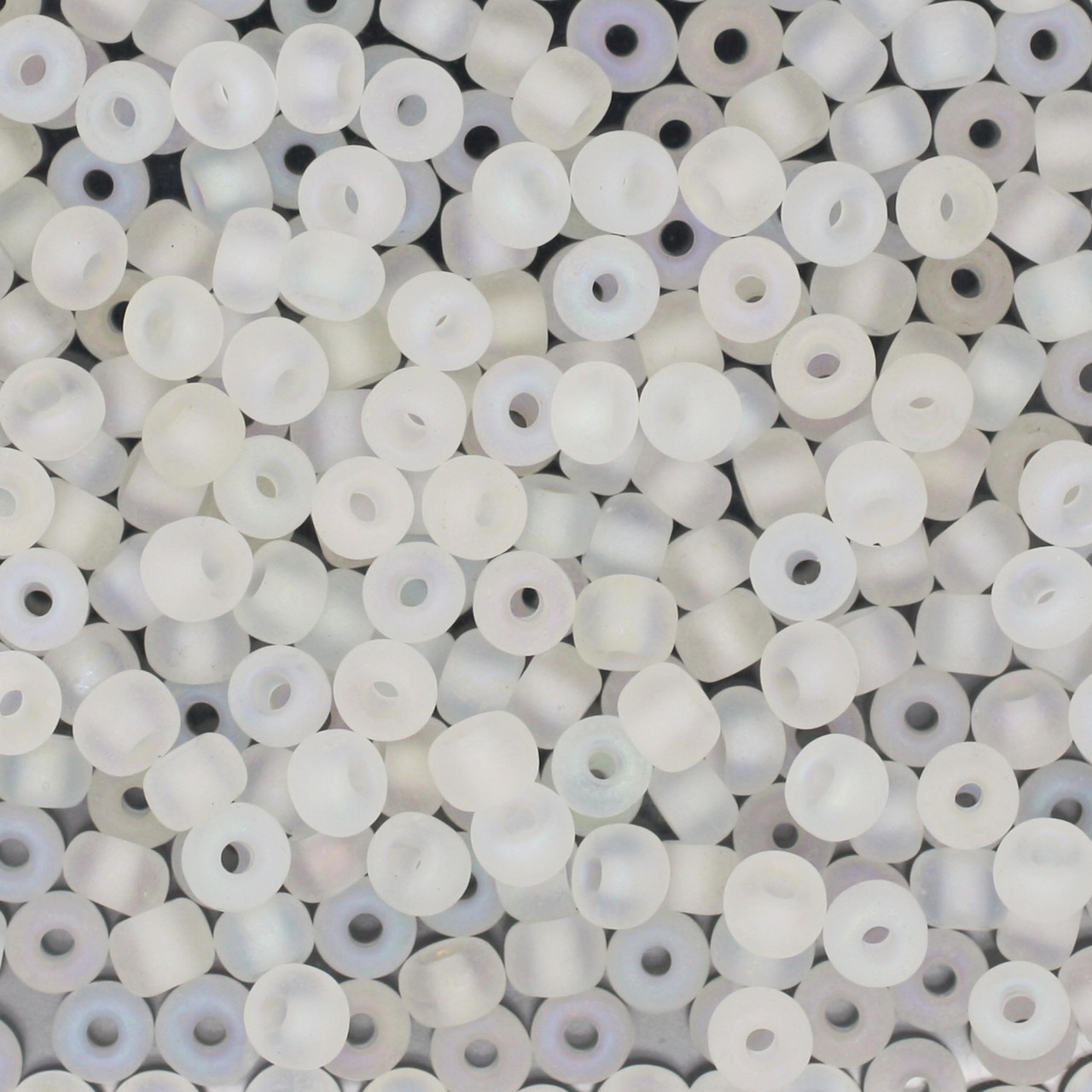 6/0 Czech Glass Seed Beads Matte Crystal