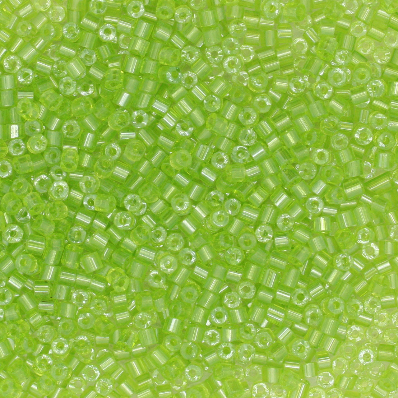 11/0 2-Cut Czech Seed Beads Luster Lime Green