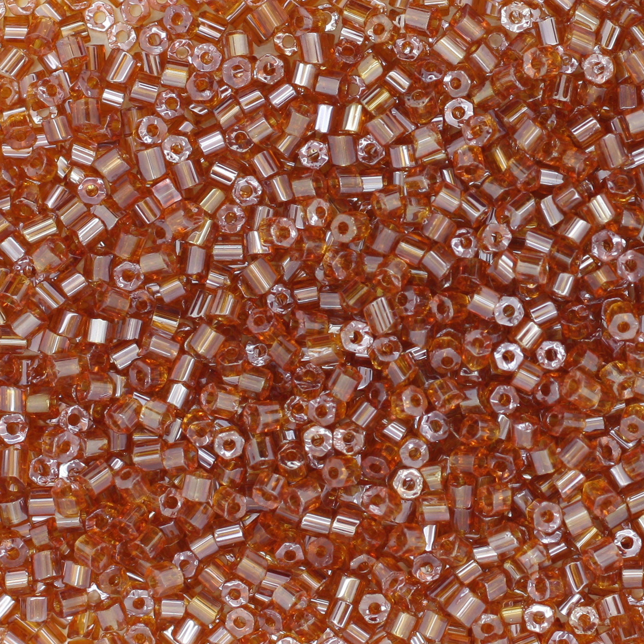 11/0 2-Cut Czech Seed Beads Luster Topaz