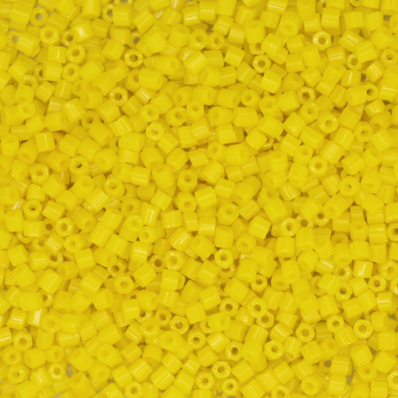 11/0 2-Cut Czech Seed Beads Opaque Dark Yellow
