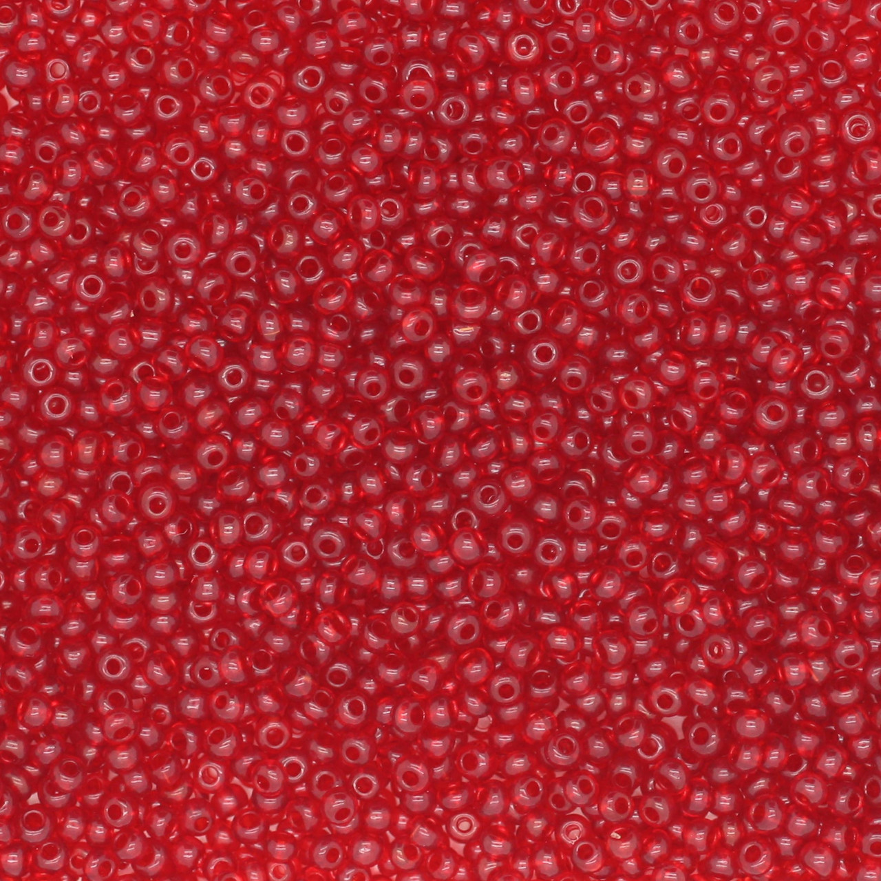 13/0 Czech Glass Seed Beads Transparent Dark Red