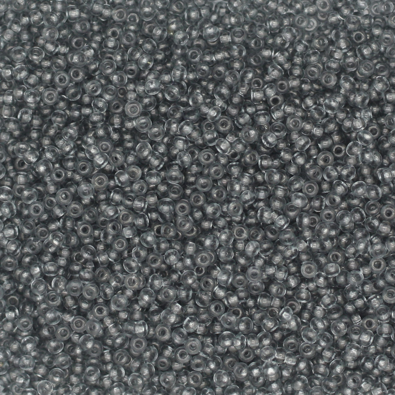 13/0 Czech Glass Seed Beads Transparent Gray