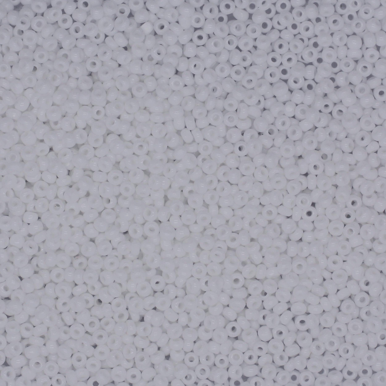 13/0 Charlotte Cut Czech Glass Seed Beads Opaque White