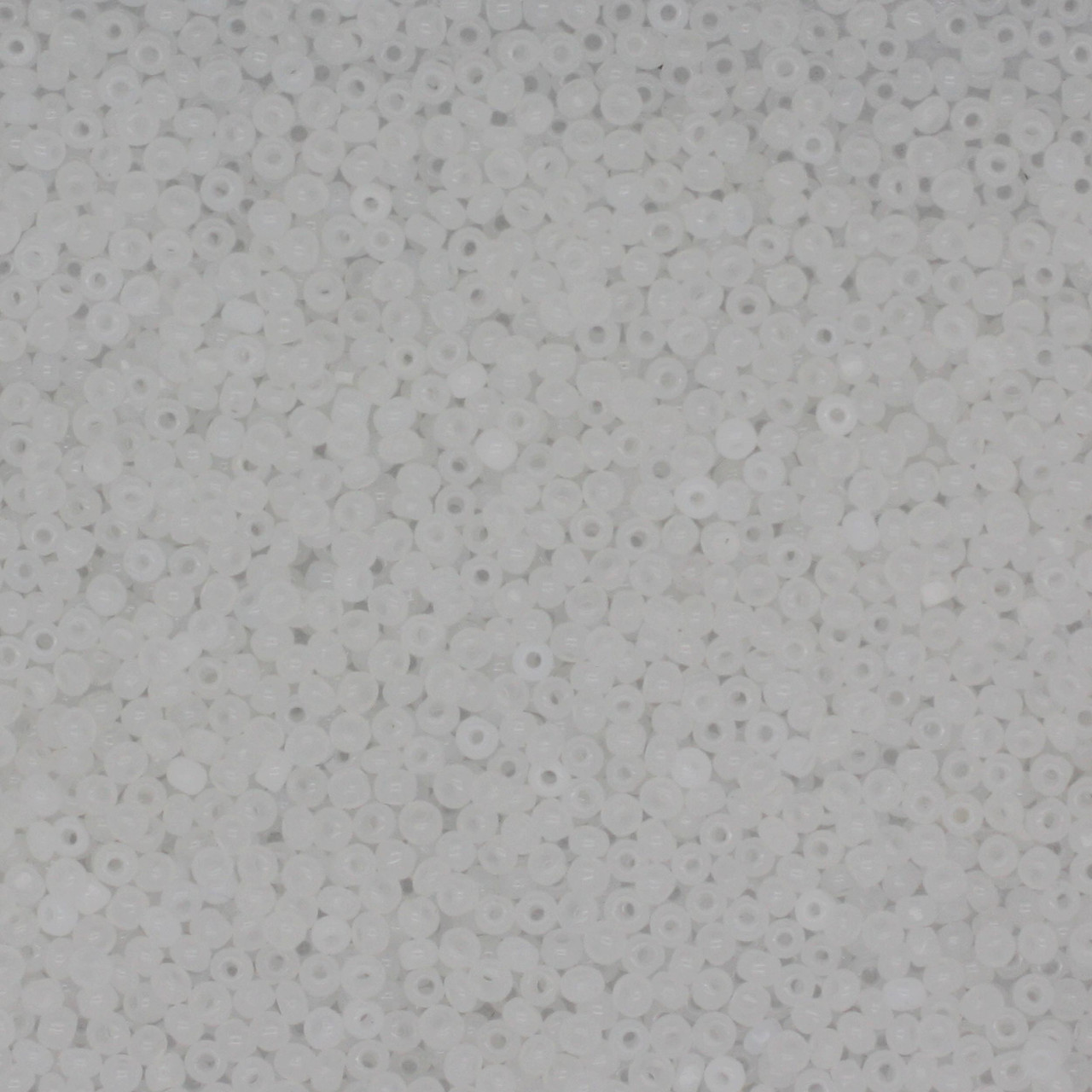 13/0 Charlotte Cut Czech Glass Seed Beads Opal White