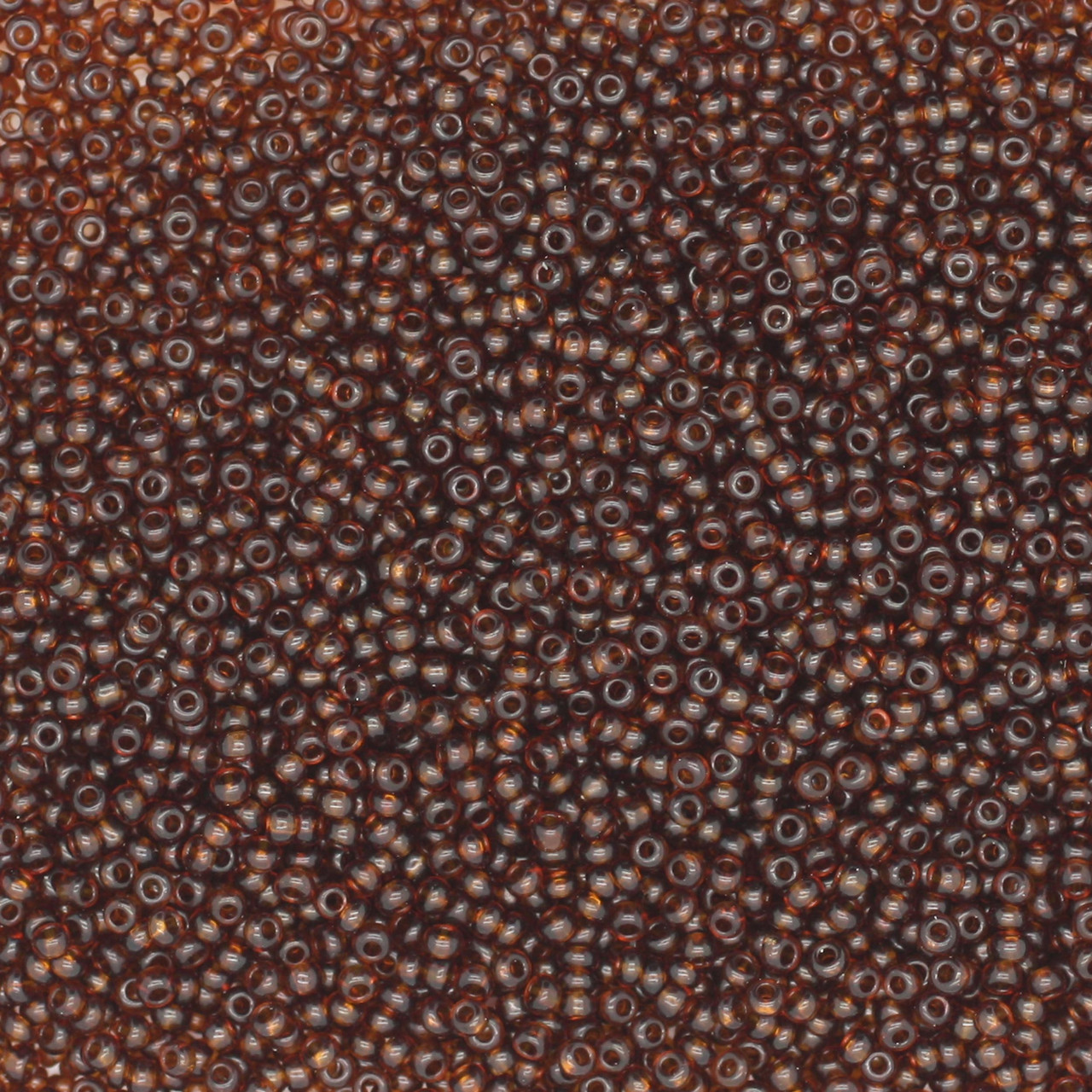 14/0 Czech Glass Seed Beads Transparent Brown