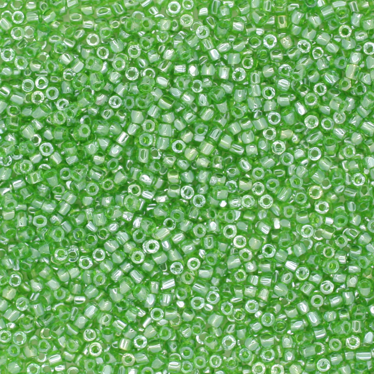 12/0 3-Cut Czech Glass Seed Beads Luster Green