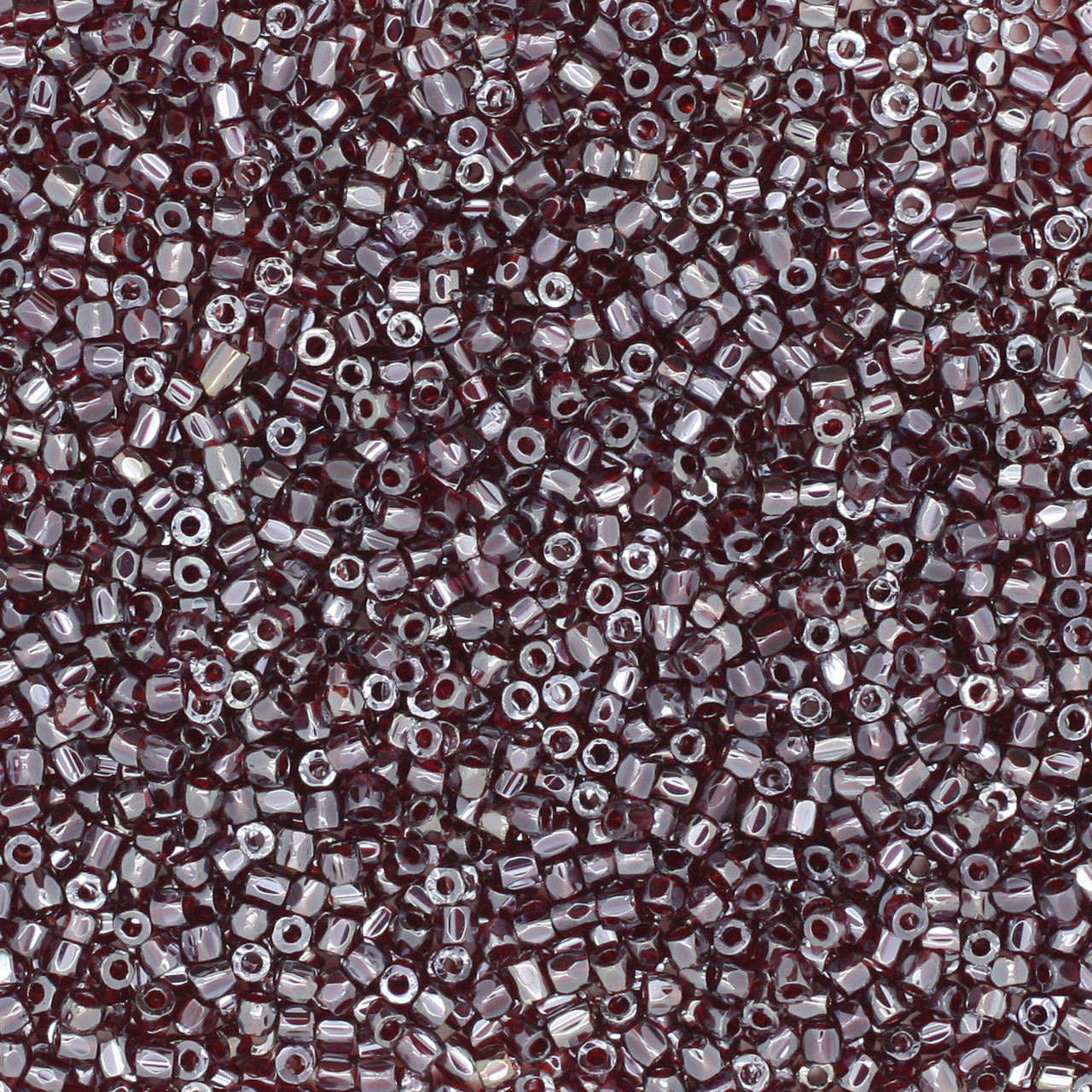 12/0 3-Cut Czech Glass Seed Beads Luster Dark Red