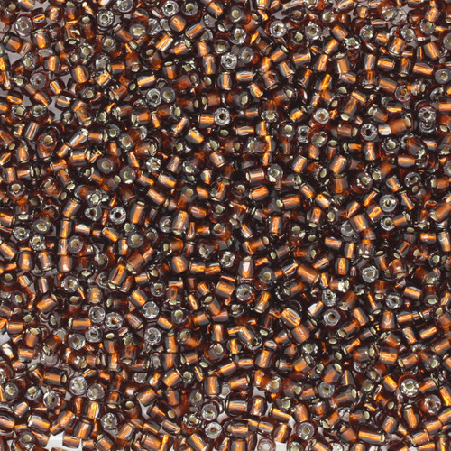 12/0 3-Cut Czech Glass Seed Beads Silver Lined Brown 12/0 3-Cut Czech Glass Seed Beads Silver Lined Brown