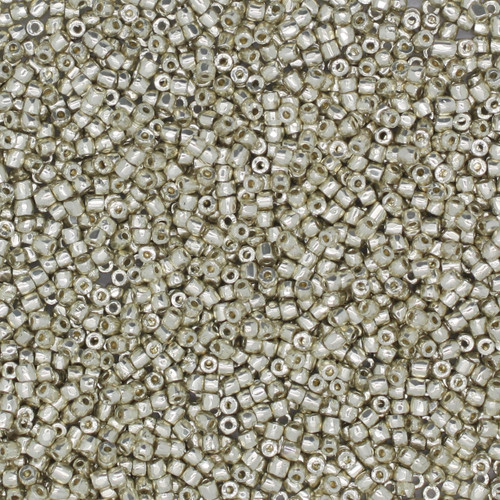 12/0 3-Cut Czech Glass Seed Beads Metallic Green