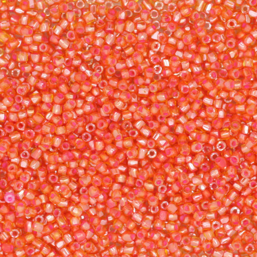 12/0 3-Cut Czech Glass Seed Beads Lined Orange 12/0 3-Cut Czech Glass Seed Beads Lined Orange