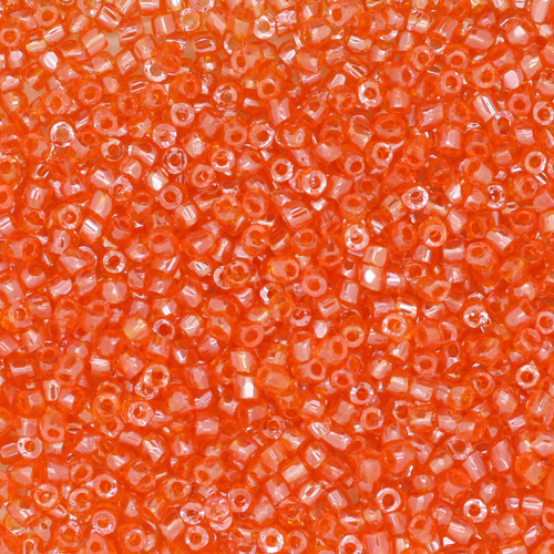 9/0 3-Cut Czech Glass Seed Beads Luster Orange