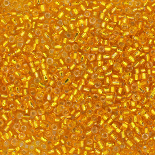 9/0 3-Cut Czech Glass Seed Beads Silver Lined Light Orange 9/0 3-Cut Czech Glass Seed Beads Silver Lined Light Orange