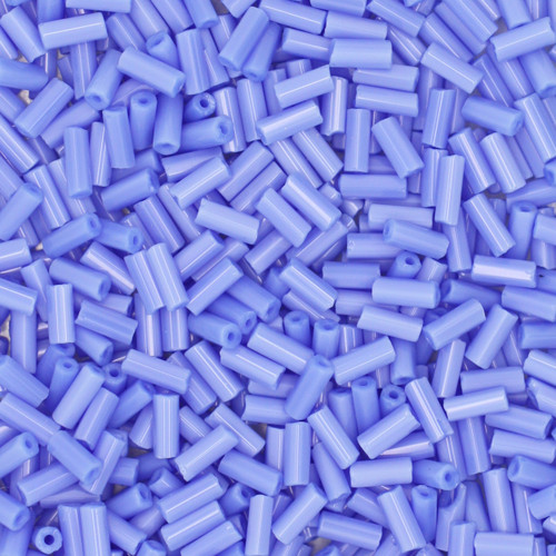 Czech Bugle Beads Size 2 Opaque Blue