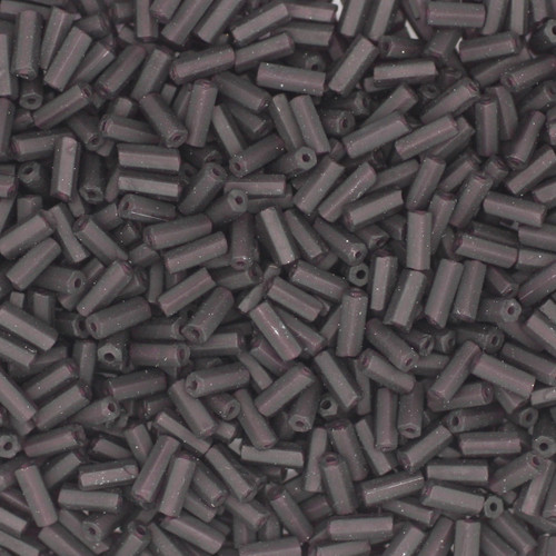 Czech Bugle Beads Size 2 Matte Dark Amethyst Czech Bugle Beads Size 2 Matte Dark Amethyst